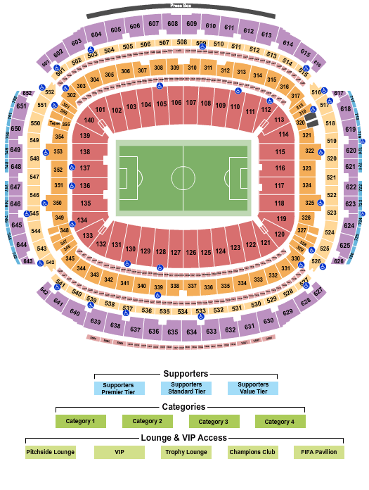 Houston Stadium World Cup Seating Chart