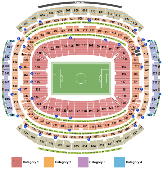 NRG Stadium World Cup Seating Chart