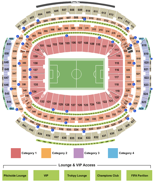 NRG Stadium World Cup Seating Chart